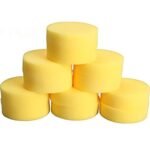 Kangaroo® Super Soft Applicator Foam Sponge for Car and Bike Round Shaped Sponge Multipurpose Cleaning for Kitchen, Bathroom, Walls, Windows and Other Surfaces (Pack of 12)