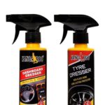 Kangaroo® (Premium Combo) Tyre Dresser & Dashboard Dresser (200ml Each) | Long-Lasting Tyre Gloss & UV Protection | Prevents Fading & Cracks | Non-Greasy Formula with Pleasant Fragrance