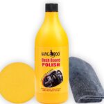 Kangaroo® Car Dashboard & Leather Polish 1KG with 350 GSM Microfiber Cloth & Foam Applicator | Restores Shine on Plastic, Vinyl & Leather | Easy Application Handy Bottle | UV Protection