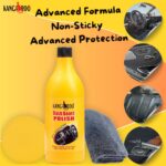 Kangaroo® Car Dashboard & Leather Polish 1KG with 350 GSM Microfiber Cloth & Foam Applicator | Restores Shine on Plastic, Vinyl & Leather | Easy Application Handy Bottle | UV Protection - Image 2