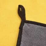 KANGAROO Multipurpose Microfiber Cloth, 40 x 40 cm, 600 GSM, Pack of 3, Yellow/Grey - Image 4