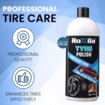 TYRE POLISH (1liter) with MICROFIBER CLOTH for Car and Bikes Long lasting Result with Long lasting Protection Super Black Shine for Rubber, Plastic Parts, Dullness, Non Greasy - Image 6