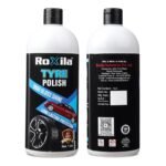 TYRE POLISH (1liter) with MICROFIBER CLOTH for Car and Bikes Long lasting Result with Long lasting Protection Super Black Shine for Rubber, Plastic Parts, Dullness, Non Greasy - Image 2
