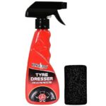 KANGAROO Premium Tyre Dresser (Polish, Shiner) 300 Ml With Foam Applicator, Black