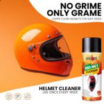 Kangaroo Helmet Cleaner Spray - 200ml with Microfiber Cloth | Quick Dry & Anti-Bacterial Foaming Formula | Removes Odor & Deep Cleans Helmet Interior | Safe for Skin & Hair - Image 3