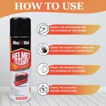 Helmet Cleaner Spray - 200 ml With Microfiber Cloth Quick Dry | Anti-Bacterial Formula Foaming | Safe For Skin & Hair - Deep Cleans Helmet Interior & Removes Bad Odor | Extend Helmet Lifespan - Image 5