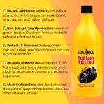 Kangaroo® Car Dashboard & Leather Polish 1KG with 350 GSM Microfiber Cloth & Foam Applicator | Restores Shine on Plastic, Vinyl & Leather | Easy Application Handy Bottle | UV Protection - Image 3