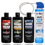 Kangaroo® Car Care Kit Include (Car Polish, Dashboard Polish, Scratch Remover, 200 ML Each and Car AC Vent & Duct Cleaner 400 ML