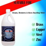 Kangaroo® Chrome and Metal Polish 1 Ltr For Chrome, Copper, Brass, Bronze, Gold, Nickel and Stainless Steel. All Metal Cleaner, Polisher and Protectant. Removes oxidation and discoloration. (1 Litre) - Image 5