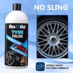 TYRE POLISH (1liter) with MICROFIBER CLOTH for Car and Bikes Long lasting Result with Long lasting Protection Super Black Shine for Rubber, Plastic Parts, Dullness, Non Greasy - Image 5
