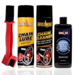 Kangaroo Chain Cleaning & Maintenance Kit – Lube & Cleaner 500ml + Brush + Chrome Polish 200ml