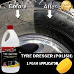 Kangaroo® Tyre Dresser (Polish) 1 Litre Car, Bike, Cycle Tyre Black Shiner Universal Fit for Tyre (Longer Lasting Shine) - Image 5