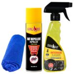 Kangaroo Car Interior Cleaner 300ml, Rat Repellent Spray 200ml, 1 Multipurpose Microfiber Cloth