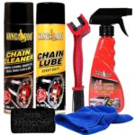 Kangaroo Chain Lube & Cleaner 500ml + Brush + Polish 200ml + Microfiber Kit