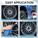 TYRE POLISH with MICROFIBER CLOTH for Car and Bikes Long lasting Result with Long lasting Protection Super Black Shine for Rubber, Plastic Parts, Dullness, Non Greasy - 250ML - Image 7
