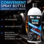TYRE POLISH (1liter) with MICROFIBER CLOTH for Car and Bikes Long lasting Result with Long lasting Protection Super Black Shine for Rubber, Plastic Parts, Dullness, Non Greasy - Image 4