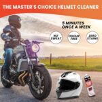 Helmet Cleaner Spray - 200 ml With Microfiber Cloth Quick Dry | Anti-Bacterial Formula Foaming | Safe For Skin & Hair - Deep Cleans Helmet Interior & Removes Bad Odor | Extend Helmet Lifespan - Image 8