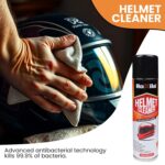 Helmet Cleaner Spray - 200 ml With Microfiber Cloth Quick Dry | Anti-Bacterial Formula Foaming | Safe For Skin & Hair - Deep Cleans Helmet Interior & Removes Bad Odor | Extend Helmet Lifespan - Image 2