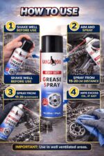 KANGAROO Liquid Grease Spray (Heavy Duty) 500 ml | I High Viscous I Chain Lubrication I Frees Sticky Mechanism I Reduces Squeaky Noise I Long Lasting Protection from Rust and Corrosion - Image 6
