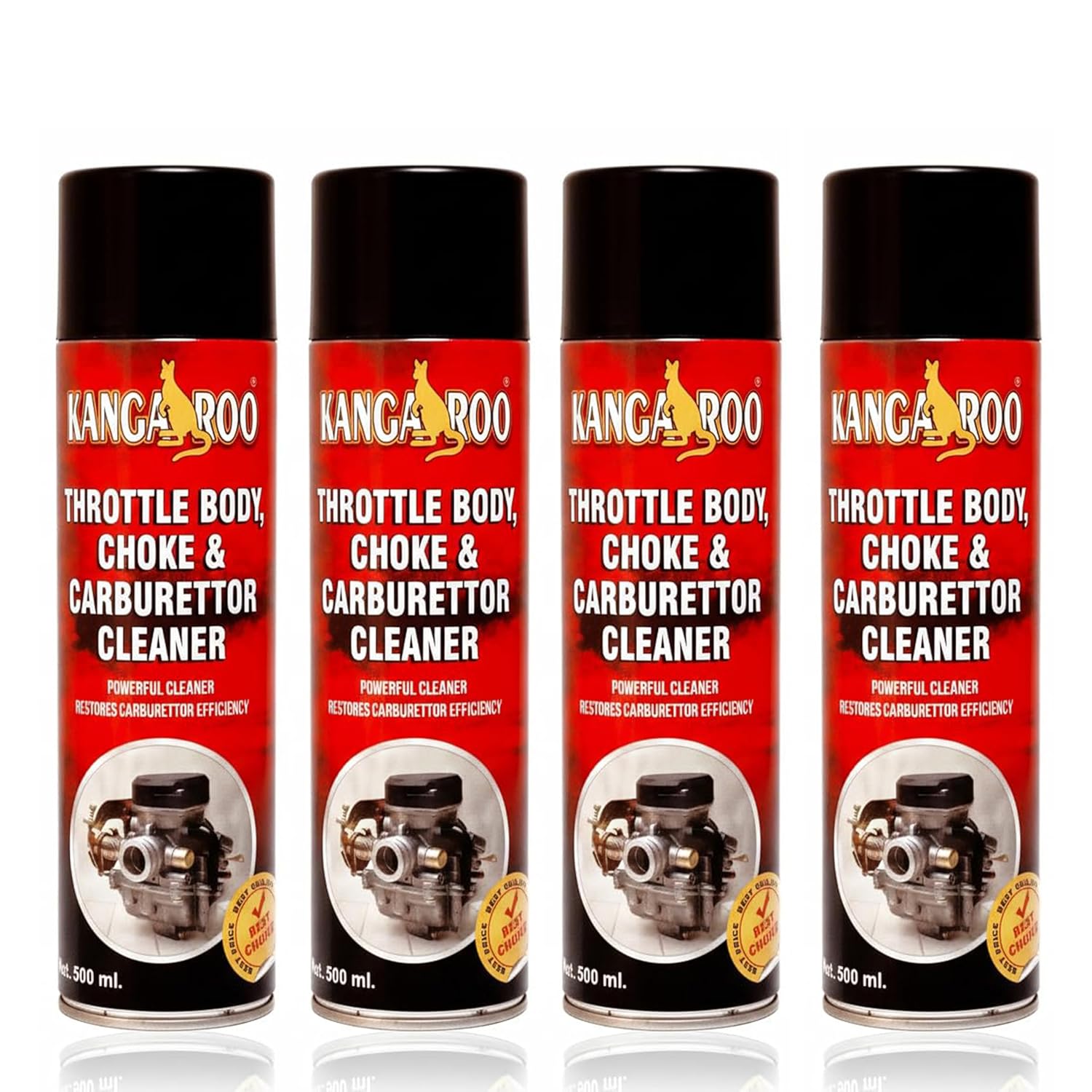 81wTVad5+cL._SL1500_ Kangaroo Carburettor & Throttle Body Cleaner 500ml (Pack of 4) - Image 1