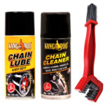 Kangaroo Chain Lube & Cleaner Kit 150ml with Brush Combo | Bike & Motorcycle Maintenance Set | Anti-Rust, Dirt Removal & Smooth Ride Solution | All Weather Solution