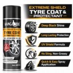 Kangaroo Extreme Shield Tyre Coat & Protectant Spray 400ml | Deep Black Shine | UV Protection | No Sling Non-Greasy Formula | Long Lasting Tyre Polish for Car & Bike - Image 3